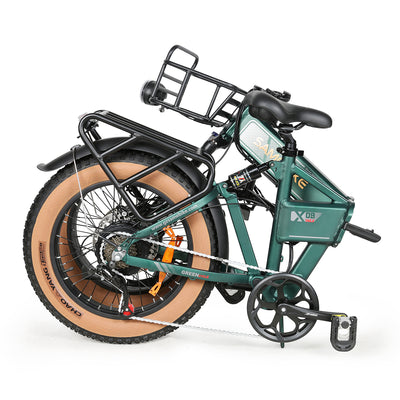 Foldable mountain fat electric bicycle